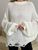 Жіночий светр з дірками молочного кольору р.42/46 407262 407262 фото