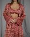 Жіночий піжамний костюм трійка колір рожевий р.L/XL 448621 448464 фото 4