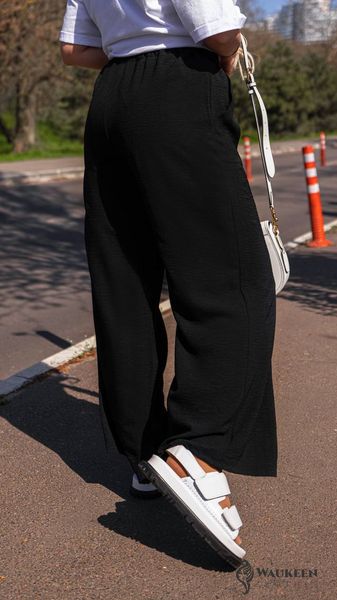 Жіночі штани із креп-жатки колір чорний р.48/50 456153 456153 фото