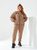 Жіночий прогулянковий костюм з вельвету колір мокко р.48/50 440502 440502 фото