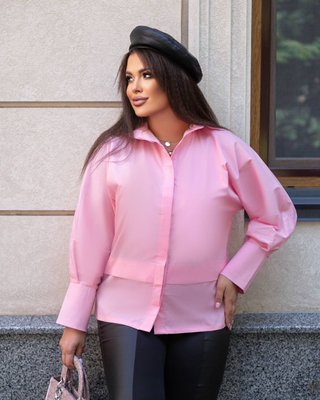 Жіноча сорочка з бавовни колір рожевий р.42/54 447019 447019 фото