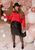 Жіночий светр із ангори з мереживом червоного кольору р.46/48 385582 385582 фото