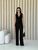 Жіночий костюм двійка жилетка і палаццо колір чорний р.42 453380 453380 фото