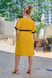Жіноча сукня з поясом колір жовтий р.48/50 437735 437735 фото 3