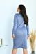 Жіноча сукня трикотаж з декоративними гудзиками блакитного кольору р.56/58 386786 386790 фото 5