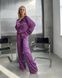 Жіноча піжама шовк Армані «Lara» колір синій р.L 455528 455528 фото 2