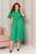 Жіноча сукня з поясом колір зелений р.48/50 441587 441587 фото