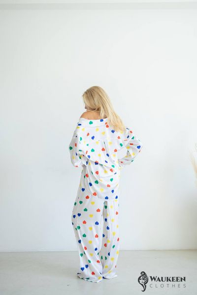 Женская пижама «Серденько» цвет белый р.M/L 442587 442587 фото