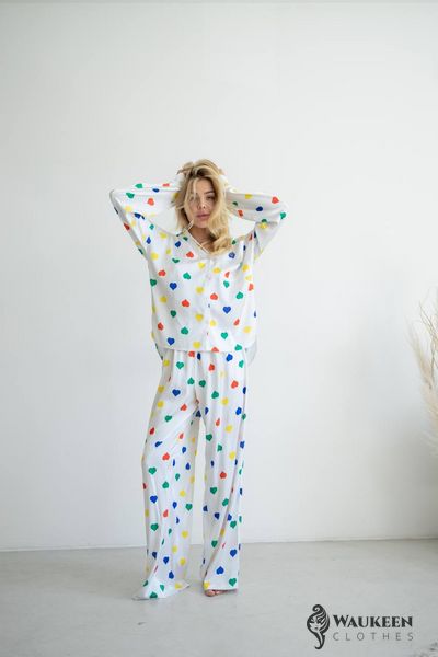 Женская пижама «Серденько» цвет белый р.M/L 442587 442587 фото