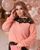 Жіночий светр із ангори з мереживом пудрового кольору 385576 385576 фото