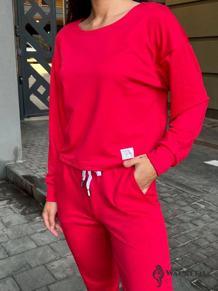 Жіночий спортивний костюм-двійка колір червоний р.42/44 452801 452801 фото