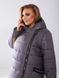 Жіноча куртка-пальто із плащової тканини колір графіт р.48/50 448426 448426 фото 4
