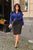 Жіноча блуза з рюшами на ґудзиках колір індиго р.48/50 440821 440821 фото