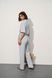 Жіночий мусліновий костюм-двійка колір бетон р.L 459192 459192 фото 7