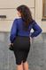 Жіноча блуза з рюшами на ґудзиках колір індиго р.48/50 440821 440821 фото 4