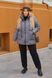 Жіноча тепла куртка колір графіт р.50/52 445149 445149 фото 1
