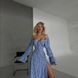 Жіноча сукня міді колір блакитний р.46/48 459426 459426 фото 4