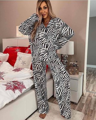 Женский пижамный комплект двойка цвет зебра р.42/44 448902 448902 фото