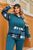 Жіночий теплий спортивний костюм двійка колір морська хвиля р.50/52 445469 445469 фото
