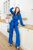 Жіночий костюм в піжамному стилі колір електрик р.M/L 408417 408417 фото