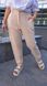 Жіночі льняні штани колір бежевий р.48/50 455570 455570 фото 2