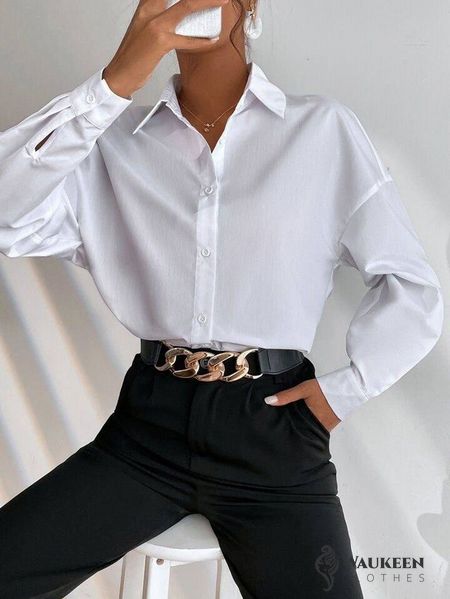 Жіноча сорочка із софту колір білий р.48/50 451187 451187 фото