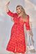 Жіноча вільна сукня із софту колір червоний р.62/64 449948 449948 фото 4