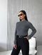 Жіночий светр із текстурним візерунком колір сірий р. 42/46 441955 441955 фото 1