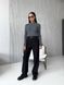 Жіночий светр із текстурним візерунком колір сірий р. 42/46 441955 441955 фото 6