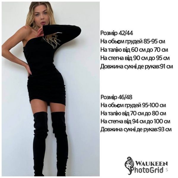 Жіноча сукня міні колір чорний р.42/44 448651 448651 фото