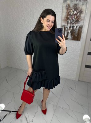 Жіноча сукня вільного крою колір чорний р.46/48 456350 456350 фото