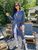 Жіночий теплий кардиган колір джинс р.42/46 441414 441414 фото