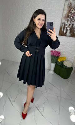 Жіноча сукня з корсетом колір чорний р.46/48 452890 452890 фото