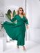 Жіноча сукня міді із софта колір зелений р.62/64 454023 454023 фото 7