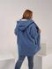 Женская куртка барашек на меху голубого цвета р.48/52 386627 378541 фото 3