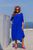 Жіноча вільна сукня колір електрик р.50/52 432282 432288 фото