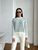 Жіночий светр колір білий-оливка р.42/46 446039 446039 фото