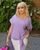 Жіноча блуза із зав'язками колір лаванда р.48/50 431606 431606 фото