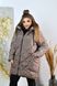 Женская теплая курточка цвет бежевый р.54 445899 445899 фото 5