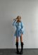 Жіночий комбінезон із шортами-спідницею колір блакитний р.42/44 454060 454060 фото 1