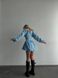Жіночий комбінезон із шортами-спідницею колір блакитний р.42/44 454060 454060 фото 3