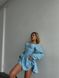 Жіночий комбінезон із шортами-спідницею колір блакитний р.42/44 454060 454060 фото 10
