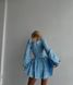 Жіночий комбінезон із шортами-спідницею колір блакитний р.42/44 454060 454060 фото 4