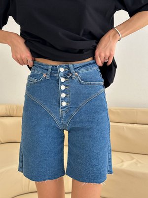 Жіночі джинсові шорти колір синій р.30 452680 452680 фото
