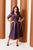 Женское платье А силуэта из экокожи цвета марсала р.48/50 374706 382054 фото