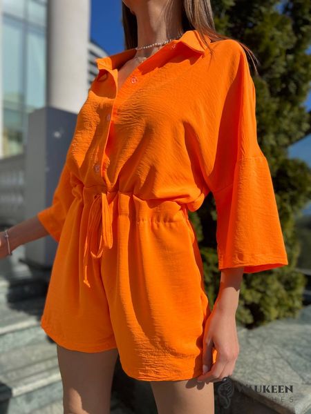 Жіночий літній комбінезон помаранчевого кольору р. 42/44 378017 378017 фото