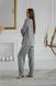 Жіноча піжама шовк Армані Jesika сірого кольору р.L 380640 380640 фото 9