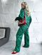 Женский костюм рубашка и брюки цвет зеленый принт р.46/48 452010 452010 фото 7