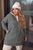 Женская куртка барашек на меху оливкового цвета р.48/52 386630 378541 фото