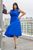 Жіноча сукня із софту міді колір електрик р.42/44 456292 456292 фото